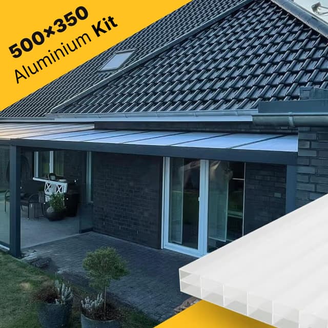 Terrace roof kit 500×350 cm for polycarbonate