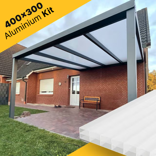 Terrace roof kit 400×300 for polycarbonate